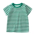 thumbnail image 1 of WRKEKC T-Shirts pour Garçons, Hauts d'Été pour Garçons, T-Shirts de Sport à Manches Courtes Décontractés d'Été pour Enfants à Col Rond à Rayures Imprimées, 1 of 5