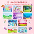 thumbnail image 3 of Joyfy Foil Art and Craft Kit for Kids - Mess Free Coloring, 10 Piece Unicorn and Princess Canvases,120 Colorful Foil Sheets, 140+ Foam Stickers, Creative Toys Gifts for Boys & Girls 4 5 6 7 8 9 10, 3 of 7