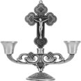 thumbnail image 1 of MasteelfCA European Style Candlestick Sturdy Alloy Candle Holder Christian Church Candlestick Religious Gift, 1 of 8