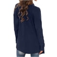thumbnail image 3 of UPPADA Long Button Down Cardigans for Women Dressy Cardigan Open Front Sweater Open Back Sweatshirts with Pockets Navy,XXL, 3 of 6