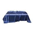 thumbnail image 2 of Chmadoxn Solid Color Blue Silk-Like Satin Bedspread 168x224cm Washable, 2 of 6