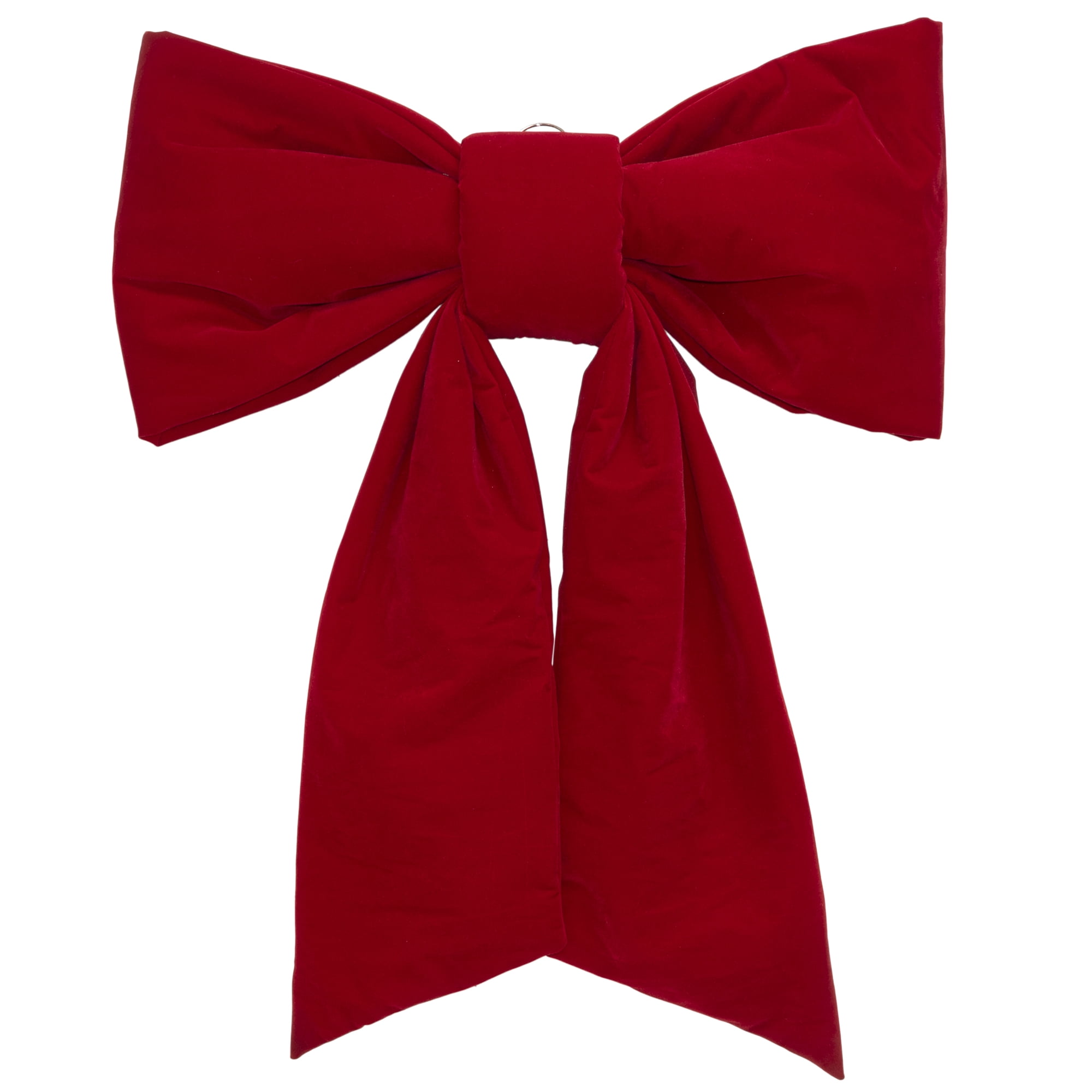 Holiday Time Red Velvet Jumbo Bow Décor, 28 Inches
