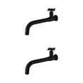 thumbnail image 4 of relayinert Universal Fit Basin Long Lasting Easy Installation Compact Metal Single Cold Wall Mounted Sink 02 Black 2Set, 4 of 6