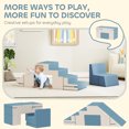 thumbnail image 4 of Qaba Blocs d'Escalade en Mousse pour Tout-Petits, Ensemble de 2 Pcs en Mousse Souple, Bleu, 4 of 10
