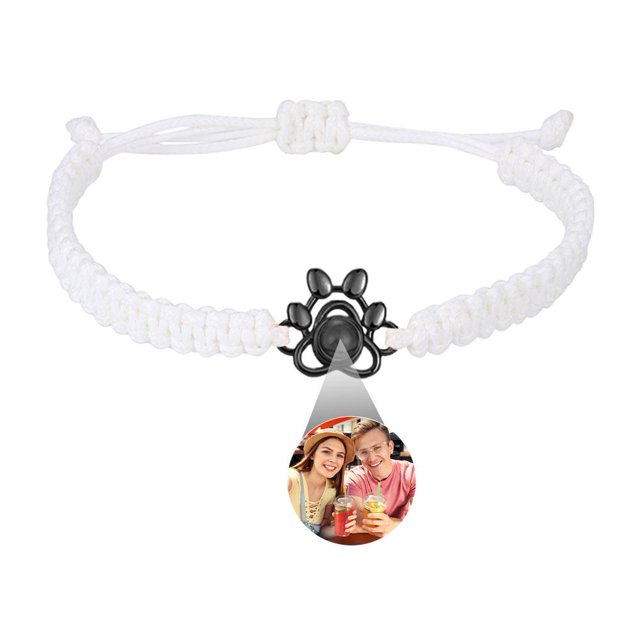 Custom Photo Bracelets Braided Rope Personalized Photo Projection Bracelet