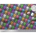 thumbnail image 2 of Soimoi Poly Georgette Fabric Skull Halloween Print Fabric by Yard 52 Inch Wide, 2 of 3