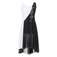 thumbnail image 3 of RUNQHUI Robe Sans Manches pour Filles, Costumes Modernes Contemporains de Danse Lyrique, Noir 8, 3 of 7