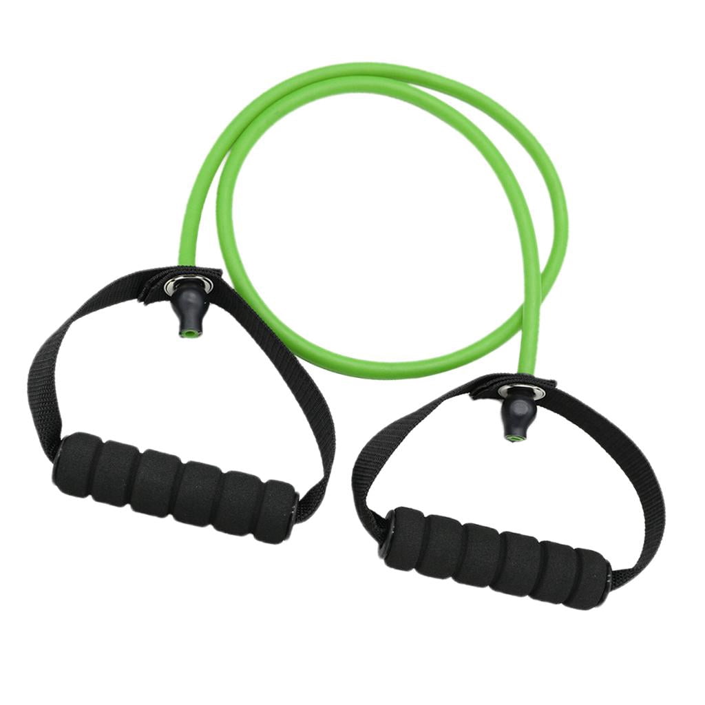 lionlar Strength Training Elastic Resistance Band Pilates Tube Rope Muscle Arm Legs Cord - Strengthen Core, Build Muscle, Lose Weight, Enhance Flexibility, T - Green