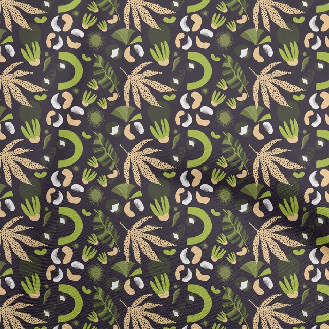 oneOone Polyester Spandex Peach Fabric Tropical Abstract Sewing Material Print Fabric by The Yard 56 Inch Wide