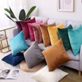 thumbnail image 4 of Coofit Velvet Pillow Cover Simple Fashion Cozy Throw Pillow Case Square Cushion Case, 4 of 10
