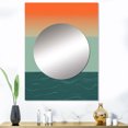 thumbnail image 1 of Designart "Minimalistic Solitary Landscape VI" Minimalism Mirror Wall Decor - Modern Orange Abstract Large Printed Mirror Wall Decor For Bedroom - 40" x 30" Inch, 1 of 5
