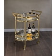 thumbnail image 1 of ACME Lakelyn Serving Cart in Brushed Bronze & Clear Glass, 1 of 2