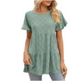 thumbnail image 2 of SMihono Hauts d'Été Décontractés pour Femmes, T-shirt Oversize à Manches Courtes et Col Rond pour Femmes 2023, 2 of 6