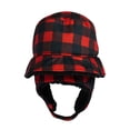 thumbnail image 2 of FlapJackKids - Winter Bucket Hat - Red Buffalo Checkers - Large 4 - 6Y+, 2 of 4