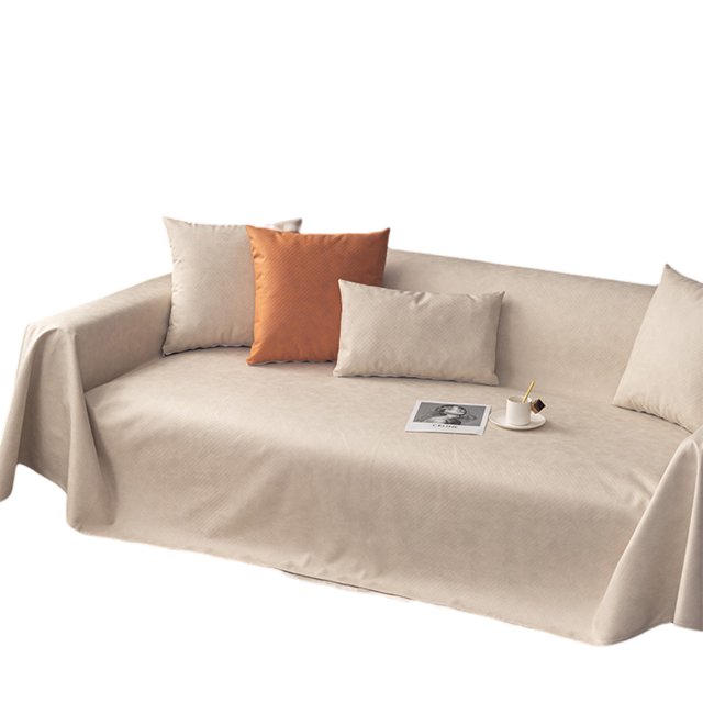 Couch Cover Sofa Cover Simple Solid ColorSectional Sofa Slipcover Wear-resistant Anti-slip Cushion
