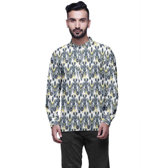 Atasi Indian Traditional Kurta For Men Mandarin Collar Short KurtaShirtFor Boy