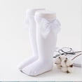 thumbnail image 2 of SUNSIOM Baby Girls Cotton Long Socks Solid Color Big Bow Knee High Stocking, 2 of 4