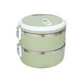 thumbnail image 1 of Agiferg 1400 ml Boîte à Lunch Ronde à 2 Couches en Acier Inoxydable Boîte à Lunch Boîte de Rangement pour Aliments Boîte à Lunch pour Enfants Aliments Chauds, 1 of 1