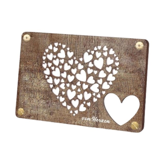 Elodie Wood Money Holder Handmade Money Gift Holder for Party NightStand Graduation Brown