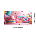 thumbnail image 1 of Colorful Balloons Birthday Banner Festive Party Supplies Happy Birthday Decorations Photography Props Backdrop Background Celebration Decor, 1 of 4