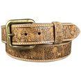 thumbnail image 1 of Zelikovitz Embossed Full Grain Leather Belt - Wildlife 1.5", 1 of 5