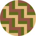 thumbnail image 1 of Ahgly Company Tapis Rond Lavable en Machine Intérieur Transitionnel Acajou Brun, 4 Pieds Rond, 1 of 7