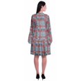 thumbnail image 4 of Moomaya Robe d'Été Fluide à Manches Longues Imprimée pour Femmes, Longueur Genou, Évasée, 4 of 6