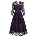 thumbnail image 1 of fvwitlyh Robes de Retour Lanterne Manches Épaule Mini Robe Double Couche Ourlet Volant Taille Noeud Papillon Flowy une Ligne de Robes Courtes de Plage, 1 of 4