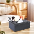 thumbnail image 1 of Leather Tissue Box Cover with Remote Control Holder | Multifunctional Organizer with Storage Compartment | Holds Tissues and Remotes | Decorative Desktop Caddy for Living Room, Bedroom, Office, 1 of 6