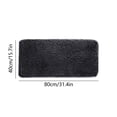 thumbnail image 3 of Plush Velvet Fleece Bath Mat - Ultra Soft & Water Absorbent, Non-Slip Backing, Machine Washable, Modern Solid Color Bathroom Rug, Black, JKODE, 3 of 9
