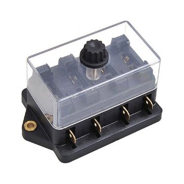 Support de Fusible de Circuit à 4 Voies pour Voiture Bateau en Plastique Métal, Convient aux Fusibles ATC ATO