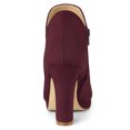 thumbnail image 3 of Unique Bargains Bottes à Talon Épais à Bout Rond pour Femmes, 3 of 6