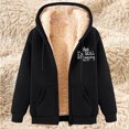 thumbnail image 1 of LOVZFMLL Jackets for Women's Fashionable Printed Fleece Hooded Sweatshirt Jacket, 1 of 4