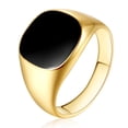 thumbnail image 1 of Heliisoer Polished Copper Band Biker Men Signet Ring 7, 1 of 1