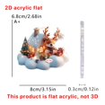 thumbnail image 2 of Christmas Santa Claus Snowman Classic 2D Acrylic Key Pendant Car Rearview Mirror Pendant Decoration, 2 of 4