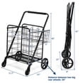 thumbnail image 2 of Gymax Chariot Utilitaire Pliant Robuste à Double Panier 330 Lb Noir, 2 of 10