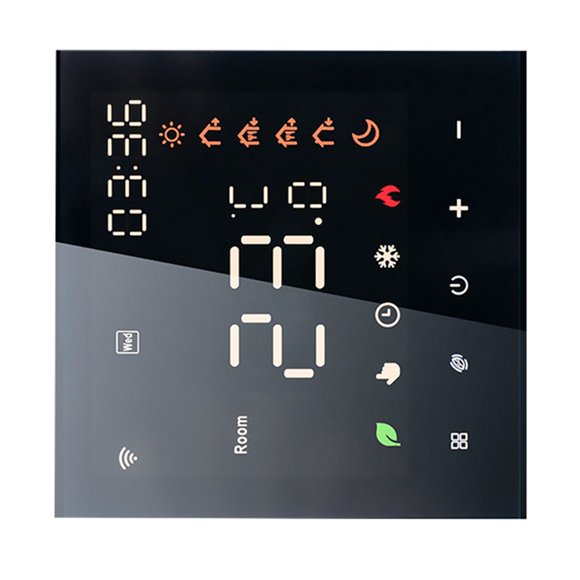 Thermostat for Home with Touchscreen Color Display, Smart Thermostat Voice Control 7day/8period Programmable, Energy Saving, C Wire Required, Screen Size 2.8"