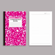 RRJ A5 Sewing Notebook, 30 Sheets 60 Pages Exquisite Patterned Journal, Lined Paper Composition Book for Meeting Notes, Study Assignments, Office Supplies and Daily Writing