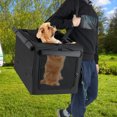 thumbnail image 2 of Gymax Folding Soft Dog Crate Foldable Pet Carrying Bag w/ 2 Openings & Window Soft Mat, 2 of 10