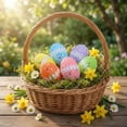 thumbnail image 3 of Easter Decorations for the Home 6 Pack Colorful Lace Design Easter Eggs for Tabletop and Courtyard Display, 3 of 7