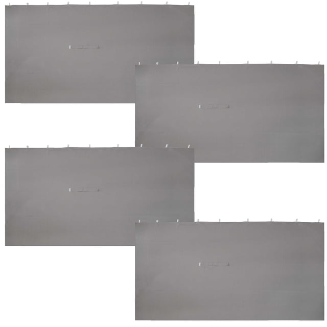Sunnydaze 125 x 77 Inch Polyester 4-Piece Gazebo Sidewall Set - Gazebo Curtains Only - Provides Shade and Privacy - Gray