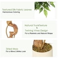 thumbnail image 2 of 4 ft Artificial Ficus Tree with Curved Trunks, Realistic 2-Tier Faux Silk Tree in White Cement Planter, 2 of 14