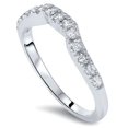 thumbnail image 1 of G/VS 3/8ct Diamond Wedding Anniversary Curve Guard Ring Size 6 (Not ), 1 of 1