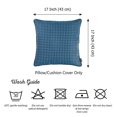 thumbnail image 4 of 17"x 17" Blue Jacquard Decorative Throw Pillow Cover, 4 of 4