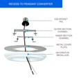 thumbnail image 4 of Ciata Kit de Conversion de Lumière Encastrée en Suspension, Kit de Conversion Instantanée de Lumière pour Luminaires en Fini Blanc - Lot de 6, 4 of 5