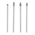 thumbnail image 2 of Lengthened Tungsten Steel Grinding Head, Easy To Replace Wear Resistant 4Pcs Silver Extended Carbide Rotating Burr Set  For Cutting For Carving, 2 of 8