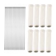 thumbnail image 1 of Unique Bargains 8 Pcs Engine Spark Plug Wire Boots Protector Sleeve with 16 Pcs Wire Cable Ties Set for Car White, 1 of 6