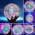 thumbnail image 1 of Glowing Reflective Basketball Holographic Luminous Party Home Outdoor Decoration, 1 of 7