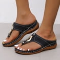 thumbnail image 2 of Women‘s Wedge Flip Flops With Arch Support Casual Summer Open Toe With Arch Support Wedge Sandal, 2 of 9