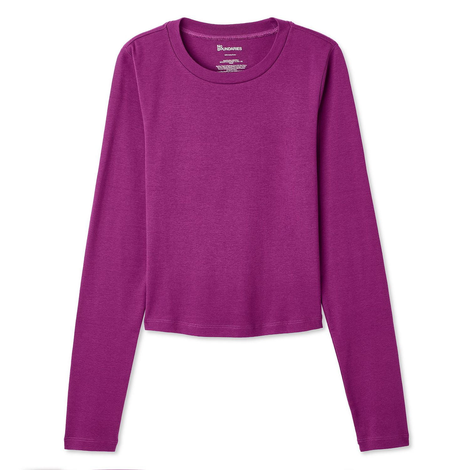 T-shirt à manches longues coupe bébé No Boundaries pour femmes